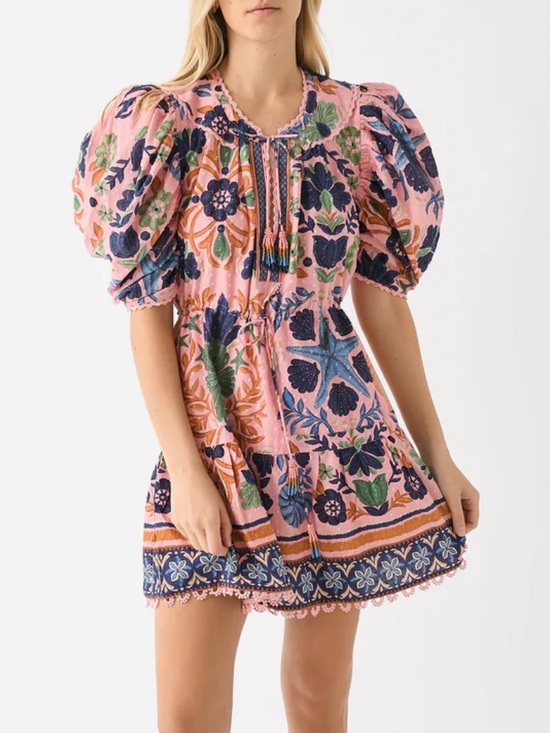 FARM Rio Dresses & Skirts - Farm Rio Seashell Tapestry Mini Dress | SMALL